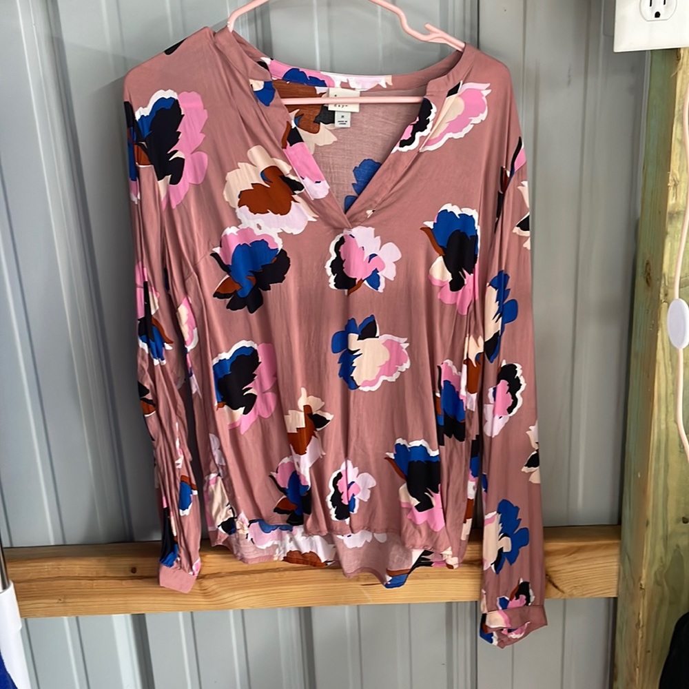 Floral print dress shirt